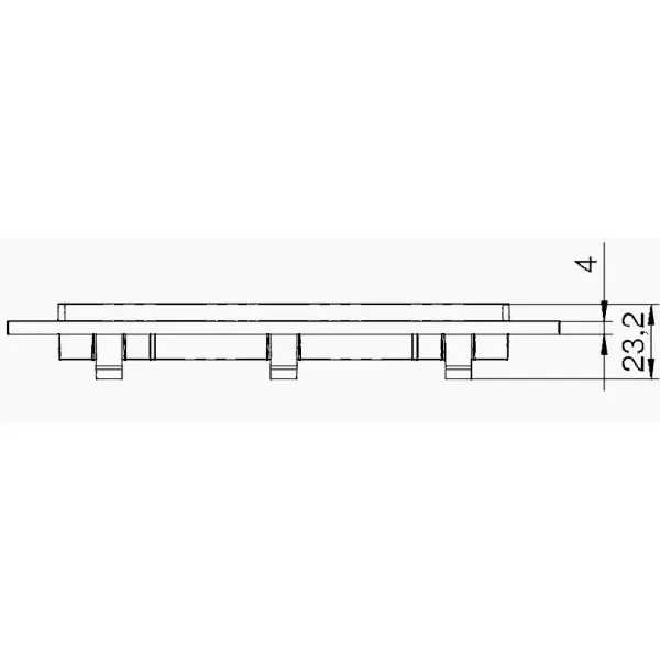 Супорт-рамка для розеткової вежі OBO Bettermann (7408452) T8NL на 3 пости 45x45 - фото №2