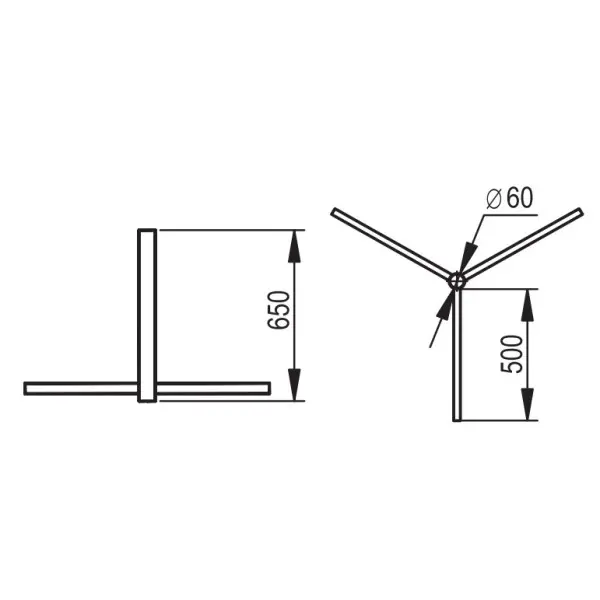 Тренога для молниеприемной мачты DKC NL0700 из оцинкованной стали - фото №1