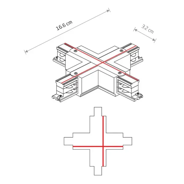 З'єднувач Nowodvorski 8701 CTLS Power X Connector IP20 білий - фото №2