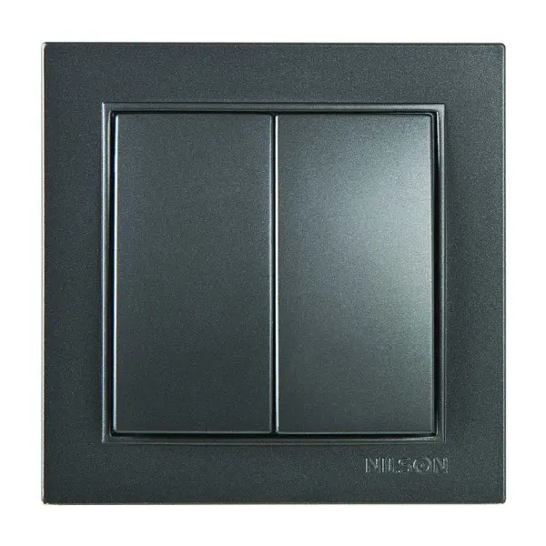 Выключатель Nilson Thor антрацит 2кл ( 27161003 )