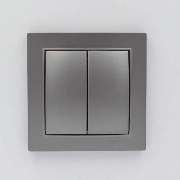 Выключатель Nilson Thor антрацит 2кл ( 27161003 ) - фото №1