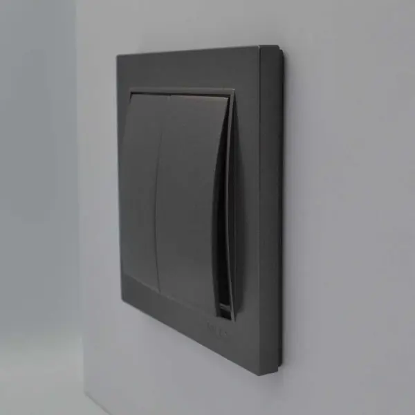 Выключатель Nilson Thor антрацит 2кл ( 27161003 ) - фото №2