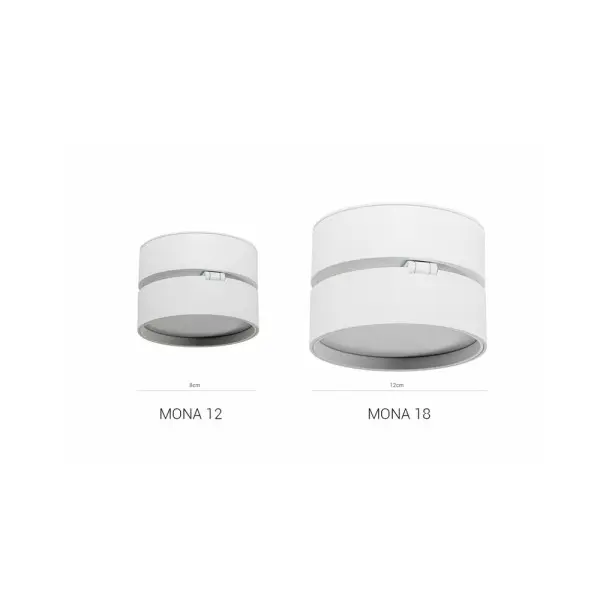 Точечный светильник AZzardo AZ4538 Mona 12w 3000k Wh - фото №3 Точечный светильник AZzardo AZ4538 Mona 12w 3000k Wh - фото №3