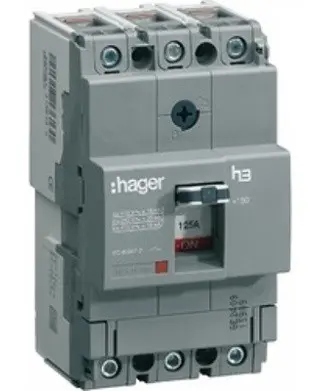 Автомат.вимикач Hager x160, In=160А, 3п, 18kA