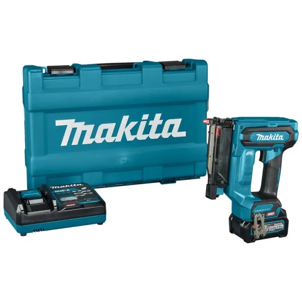 Аккумуляторный штифтозабивной пистолет Makita PT001GD101 XGT 2,5 Ач с зарядным устройством - фото №1 Аккумуляторный штифтозабивной пистолет Makita PT001GD101 XGT 2,5 Ач с зарядным устройством - фото №1