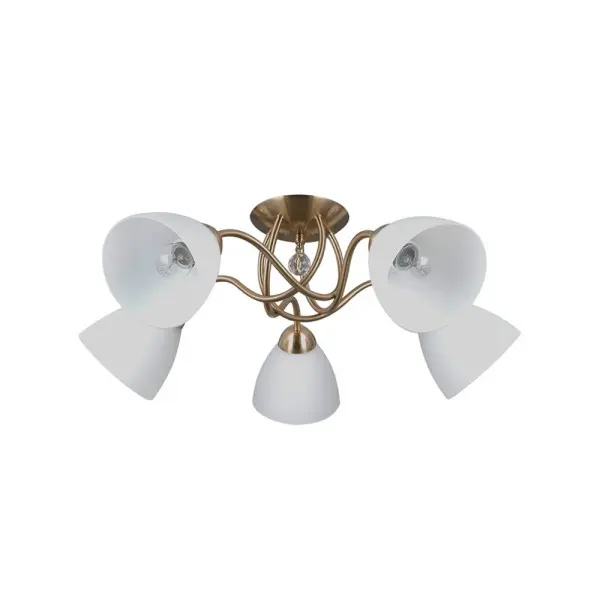 Люстра Italux PND-5643-5-HBR Lugano E27 5x40W IP20 латунна