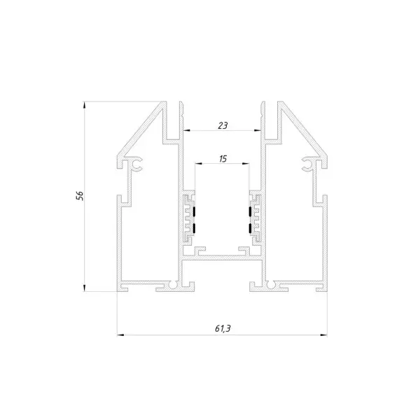 Магнитный трековый шинопровод Oledim 7771580 OL21 48V 1м для натяжного потолка (демпфер) белый - фото №1