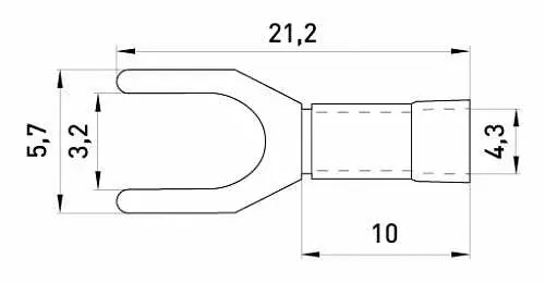 Вилочный наконечник E.Next e.terminal.stand.sv.1,25.3,2.black 0.5-1.5 кв.мм черный (s2036003) - фото №1