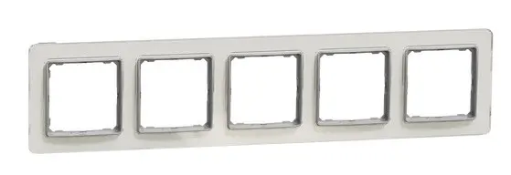П'ятипостова рамка Schneider Electric Sedna Elements штучне біле скло SDD360805