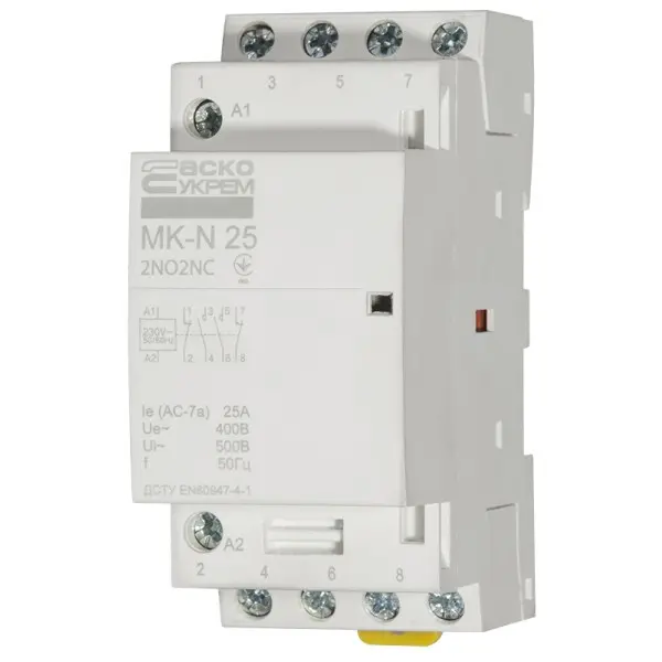 Модульный контактор Аско-Укрем MK-N 4P 25A 2NO+2NC (A0040030030) - фото №3 Модульный контактор Аско-Укрем MK-N 4P 25A 2NO+2NC (A0040030030) - фото №3