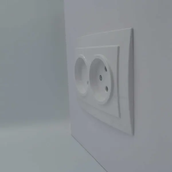 Розетка Nilson Touran біла 2-на без заземлення ( 24111024 ) - фото №2