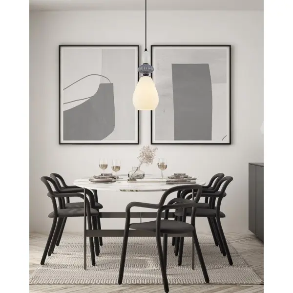 Подвесной светильник, люстра Italux PND-36787-1B-BK-WH Altra E27 1x40W IP20 серый - фото №2