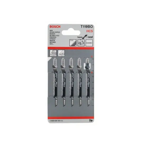 Лобзиковые пилки Bosch T119ВО (5шт)