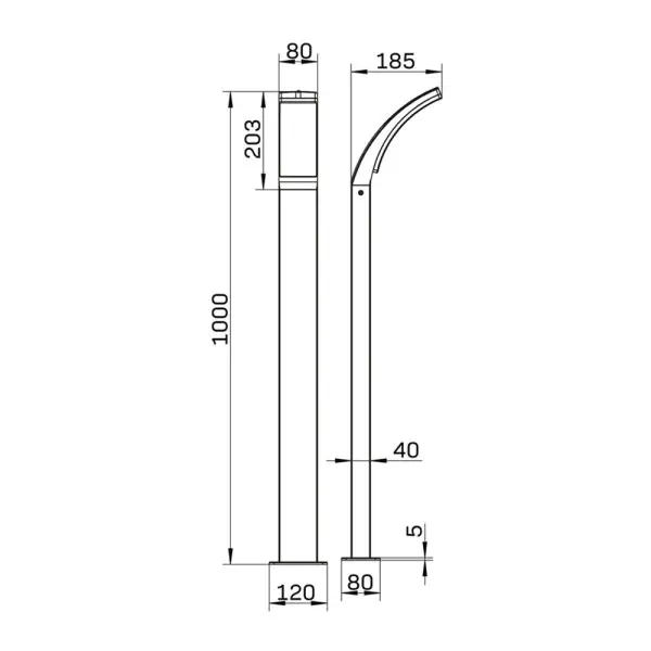Уличный светильник Goldlux 331366 Amy LED 1x12W 4000K 1600Lm IP44 черный - фото №2