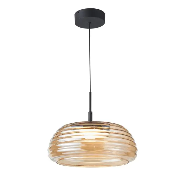 Підвісний світильник, люстра Italux PND-24040-BK-AMB Loculi LED 1x20W 3000K 1234Lm IP20 бурштиновий Підвісний світильник, люстра Italux PND-24040-BK-AMB Loculi LED 1x20W 3000K 1234Lm IP20 бурштиновий