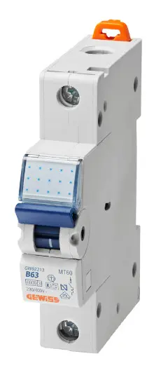 Автоматический выключатель GEWISS 1P B 63А 6кА (GW92213)