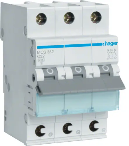 Автоматический выключатель Hager MCS332 QC 6кА C 32A 3P