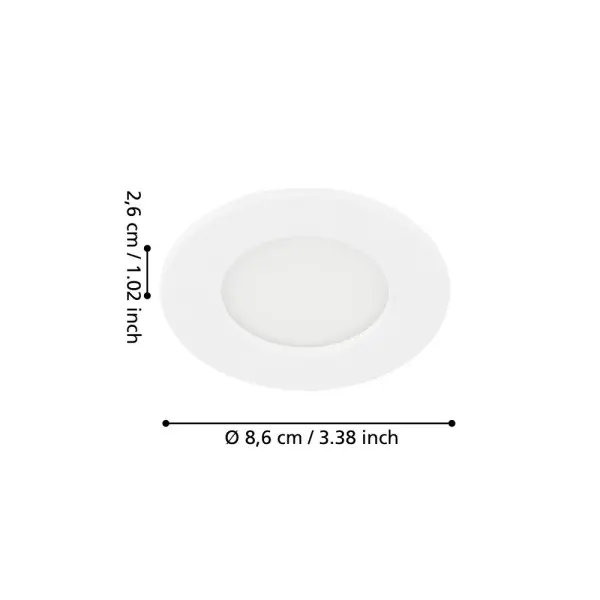 Точковий світильник Eglo 99202 Fueva 5 LED 1x2.7W 3000K 300Lm IP44 білий - фото №3 Точковий світильник Eglo 99202 Fueva 5 LED 1x2.7W 3000K 300Lm IP44 білий - фото №3