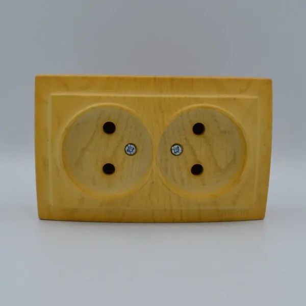 Розетка Nilson Themis клен 2-на без заземлення ( 26281024 ) - фото №1