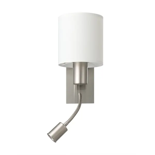 Бра, настінний світильник Eglo 96477 Pasteri E27+LED 1+1x40W+3W 3000K 380Lm IP20 білий - фото №4
