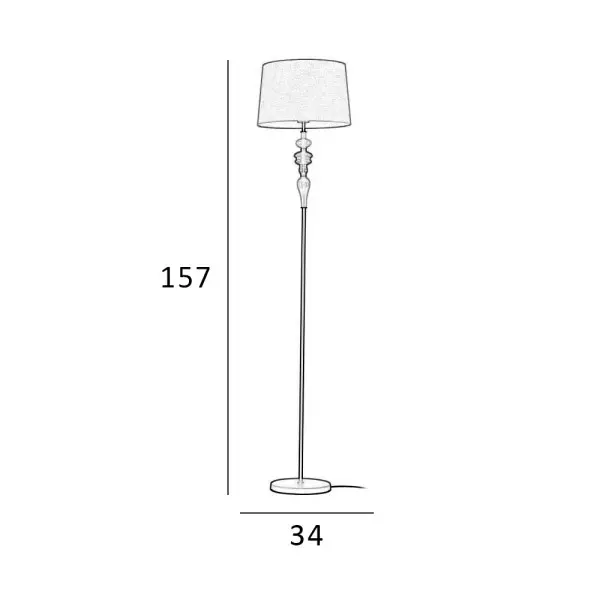 Торшер Italux FL-22374A-BK Nerom E27 1x60W IP20 бежевый - фото №2