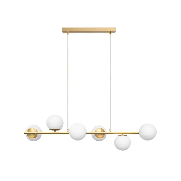 Подвесной светильник, люстра Goldlux 341686 Bianca E14 6x12W IP20 золотой