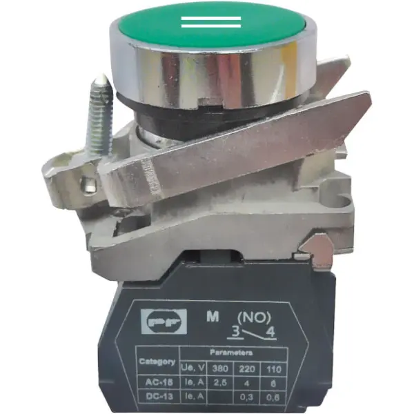 Кнопка Promfactor FP4-BA3361 1NО «II» зеленая (FP4-BA3361)