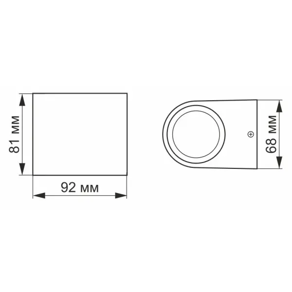 Наружный LED светильник для подсветки зданий Videx AR031 3Вт 2700K IP54 (VL-AR031-032B) - фото №2