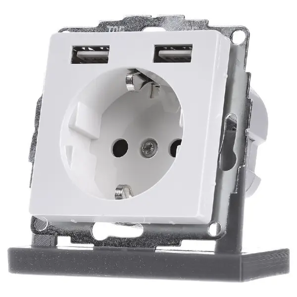 USB розетка Schuko Schneider Electric Merten System M MTN2366-0319 2 USB (полярно белый) - фото №1 USB розетка Schuko Schneider Electric Merten System M MTN2366-0319 2 USB (полярно белый) - фото №1