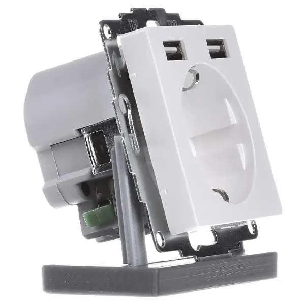 USB розетка Schuko Schneider Electric Merten System M MTN2366-0319 2 USB (полярно белый) - фото №2 USB розетка Schuko Schneider Electric Merten System M MTN2366-0319 2 USB (полярно белый) - фото №2