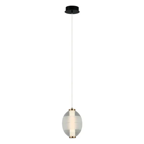 Подвесной светильник, люстра Italux PND-45372-1-WH-CL Rinot LED 1x8W 3000K 500Lm IP20 черный