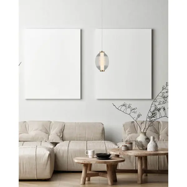 Подвесной светильник, люстра Italux PND-45372-1-WH-CL Rinot LED 1x8W 3000K 500Lm IP20 черный - фото №1