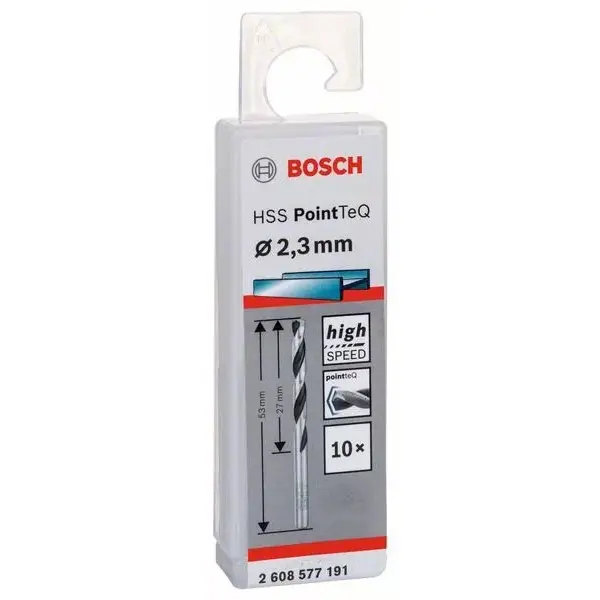 Свердла Bosch 2608577191 PointTeQ HSS 2,3мм (10шт) - фото №1