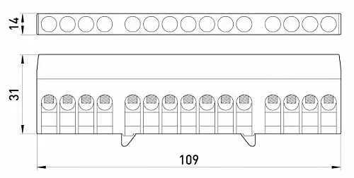 Нулевая шина E.Next e.bsi.pro.1.15 на DIN-рейке зеленая (p0650016) - фото №4