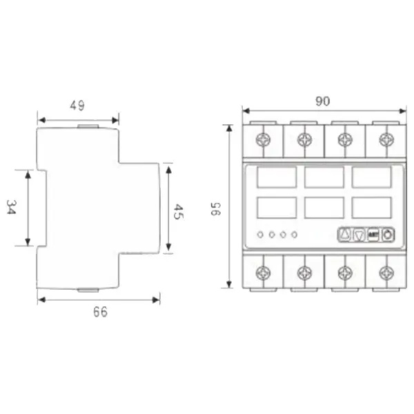 Реле контроля фаз и тока TOSUNlux TDP2-3 63А 3NO 380В (6931934214321) - фото №1