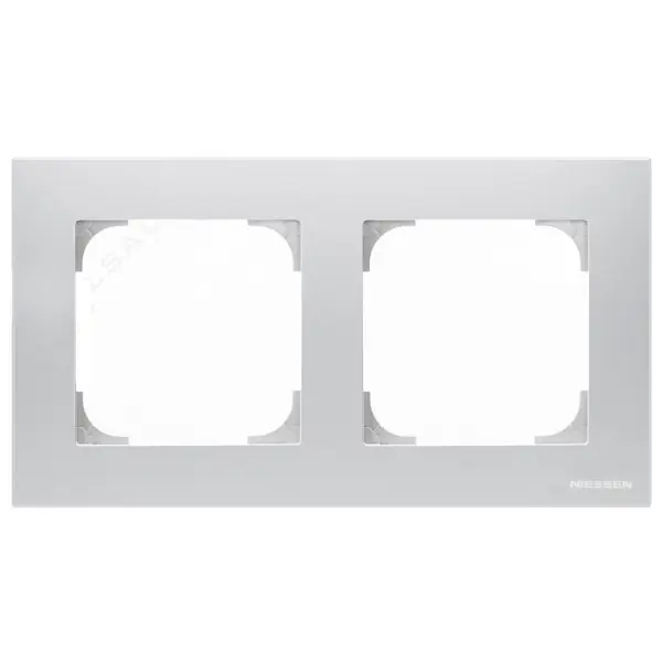 Двухпостовая рамка ABB Sky 8572 PL (серебро) Двухпостовая рамка ABB Sky 8572 PL (серебро)