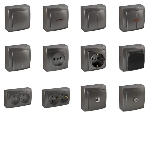 Розетка Nilson Themis антрацит комп'ютерна CAT5e RJ45 ( 26161044 ) - фото №4