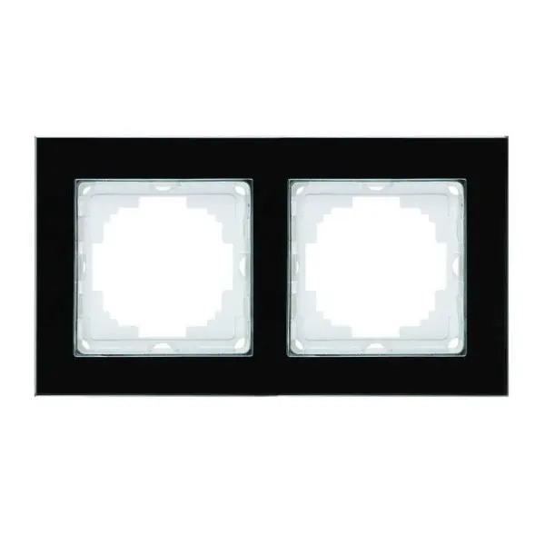 Рамка Nilson Alegra стекло черное 2-я ( 25BL0092 )