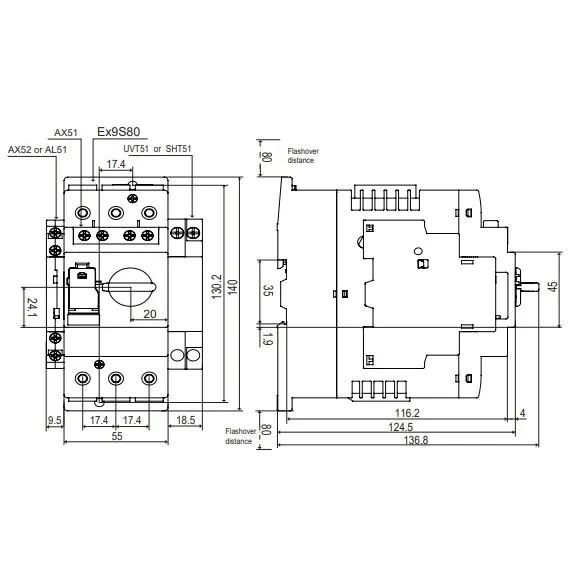 Автомат защиты двигателя NOARK Ex9S80A 50A EU 38-50A А расцепитель ТМ (113842) - фото №1 Автомат защиты двигателя NOARK Ex9S80A 50A EU 38-50A А расцепитель ТМ (113842) - фото №1