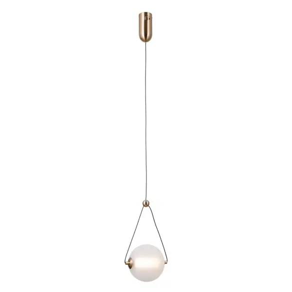 Подвесной светильник, люстра Italux PND-34361-S-HBR-OPAL Rastia LED 1x6W 3000K 650Lm IP20 золотой - фото №2