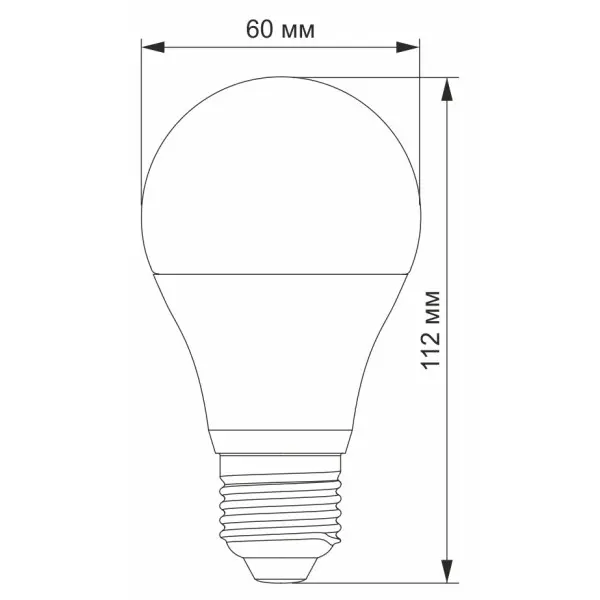 Сенсорная LED лампа Videx A60e E27 10Вт 4100K (VL-A60e-10274-N) с сенсором освещенности - фото №1