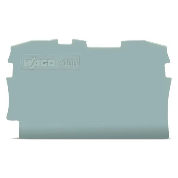 Торцевая/промежуточная пластина Wago 2000-1291 толщиной 0,7мм (серая)