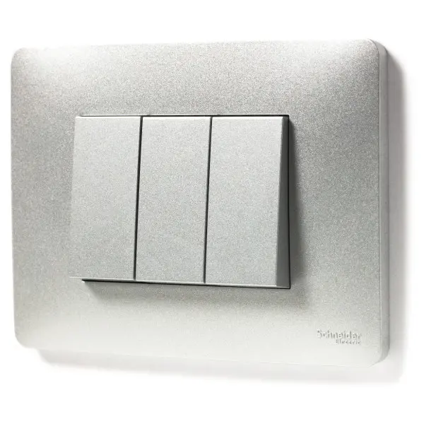 Одноклавишный выключатель Schneider Electric NU310130 (схема 1) 10А 1М (алюминий) - фото №1