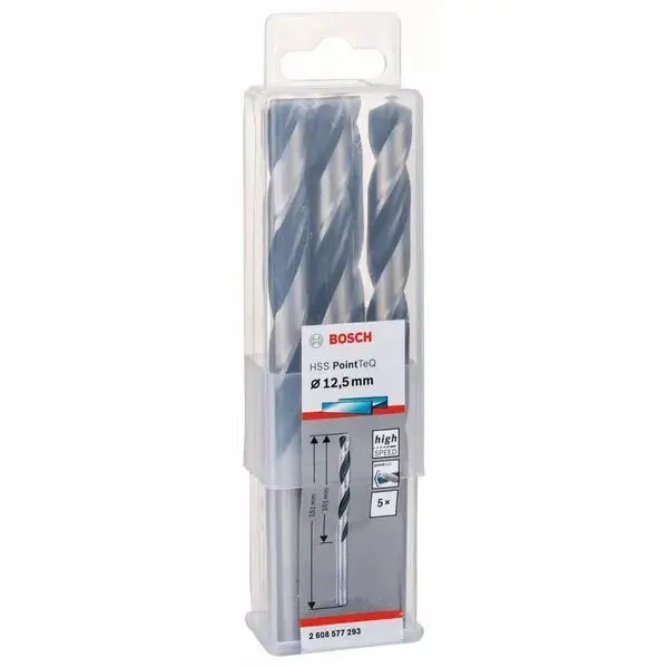 Свердла Bosch 2608577293 PointTeQ Svyerl HSS 12,5мм (5шт) - фото №1