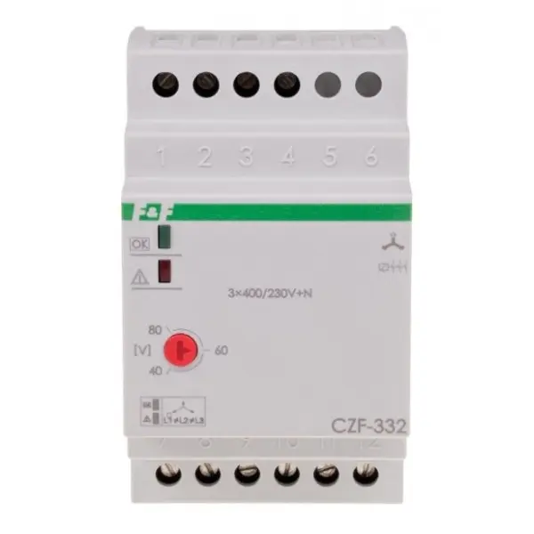 Датчик потери фазы F&F CZF-332 3х400В+N 10А - фото №1