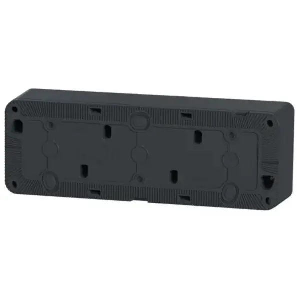 Накладний блок підрозетників на 3 місця Schneider Electric MUR37713 IP55 (антрацит) - фото №1 Накладний блок підрозетників на 3 місця Schneider Electric MUR37713 IP55 (антрацит) - фото №1