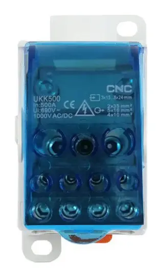 Розподільчий блок CNC FTUKK500 500А 49х95х49мм на DIN-рейку (Б00043071)