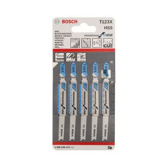 Лобзикові пилки Bosch T123XF (5шт) Лобзикові пилки Bosch T123XF (5шт)