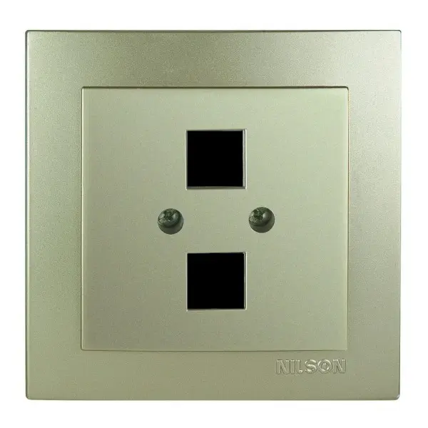 Розетка Nilson Touran золото комп'ютерна 2-на без модуля ( 24151043 )