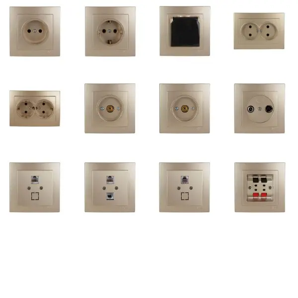 Розетка Nilson Touran золото комп'ютерна 2-на без модуля ( 24151043 ) - фото №2